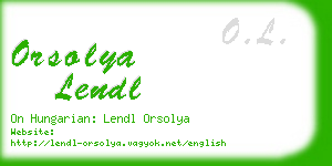 orsolya lendl business card